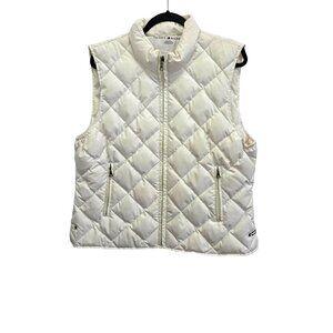 Tommy Hilfiger XXL Quilted Puffer Vest.off white Full Zip Front Closure Stand Co